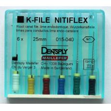 K-File Nitiflex_Trâm dẻo Nickel-Titanium (6cây /vĩ)
